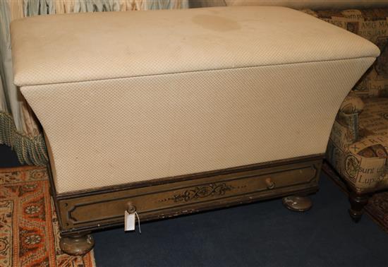 A George IV box ottoman, 110cm wide